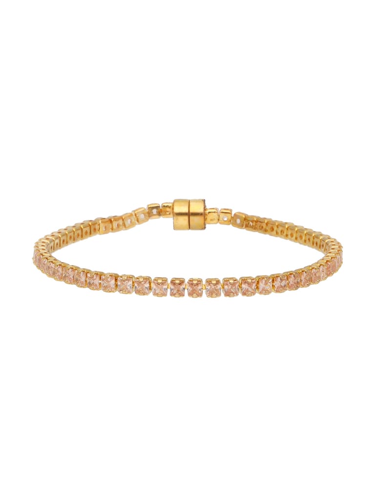 AD / CZ Loose / Link Bracelet in Gold finish - CNB4924