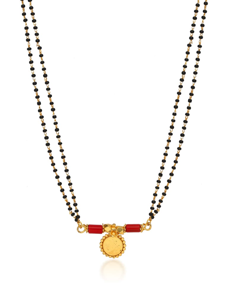 Temple Double Line Mangalsutra in Gold finish - S34235