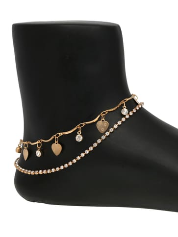 Western Loose Anklet in Gold finish - S34261