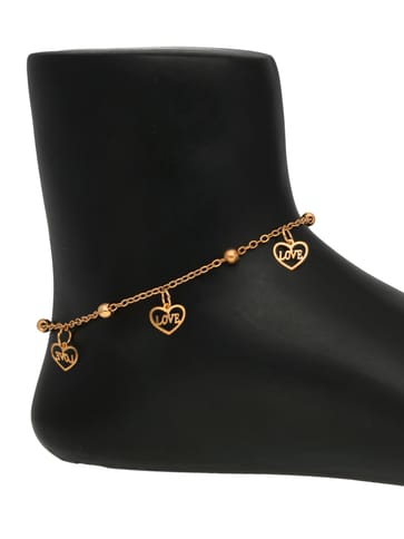 Western Loose Anklet in Gold finish - S34285