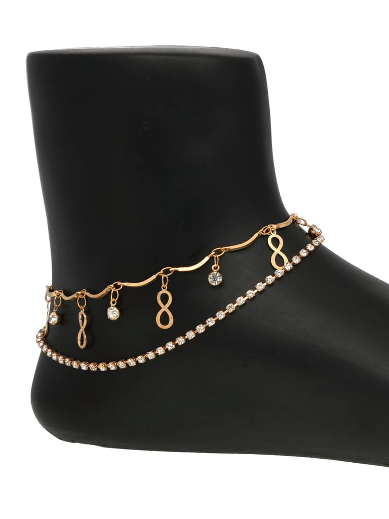 Western Loose Anklet in Gold finish - S34265