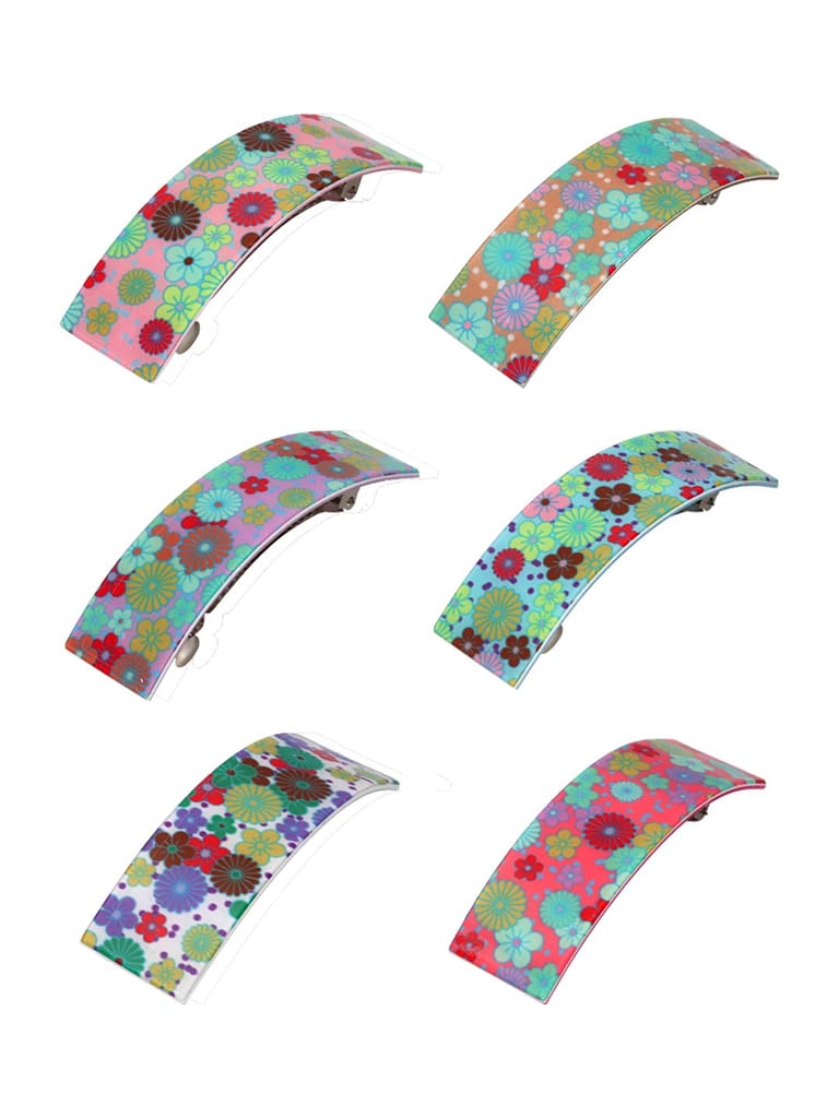 Printed Hair Clip in Assorted color - CNB34077