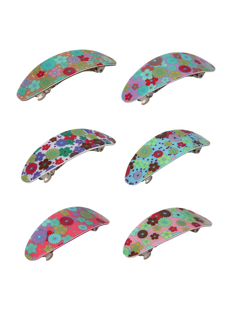 Printed Hair Clip in Assorted color - CNB34078