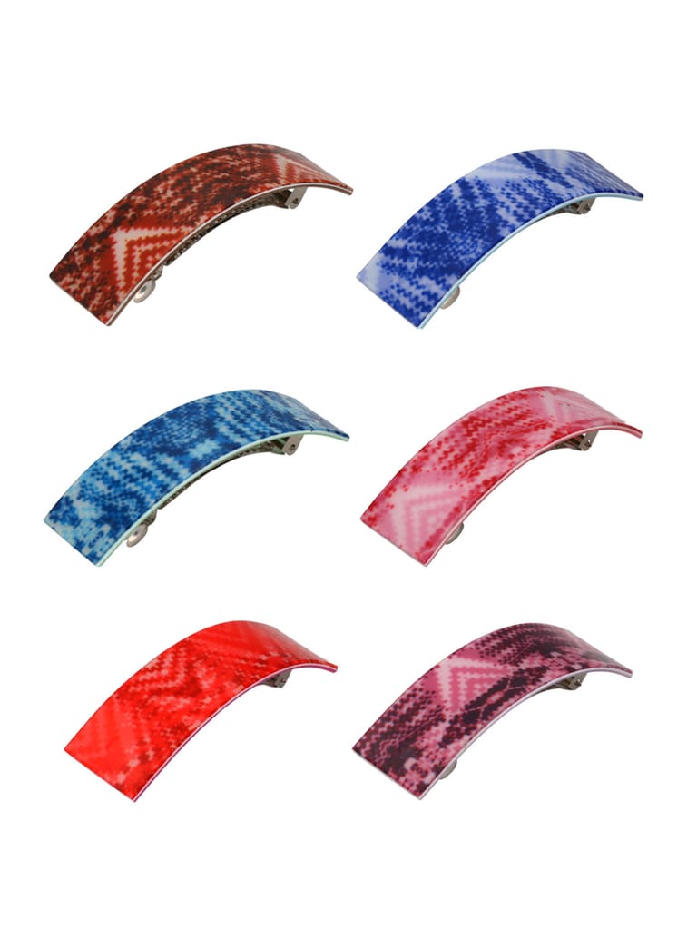 Printed Hair Clip in Assorted color - CNB34081