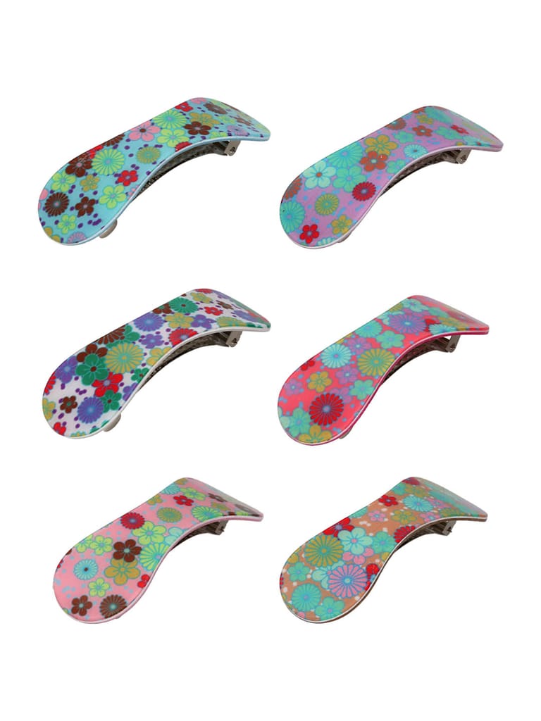 Printed Hair Clip in Assorted color - CNB34080