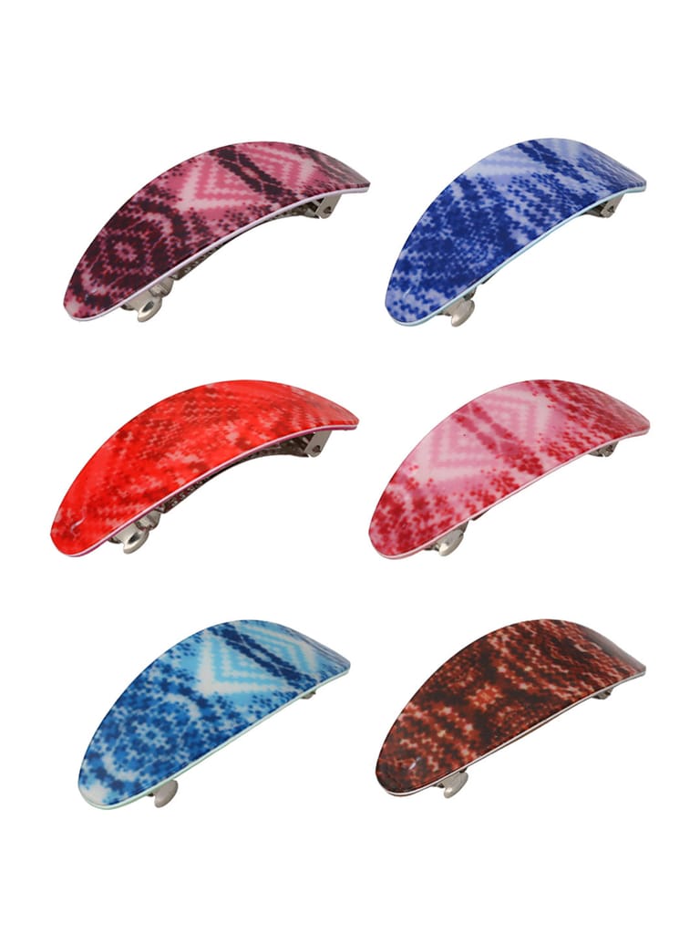 Printed Hair Clip in Assorted color - CNB34082