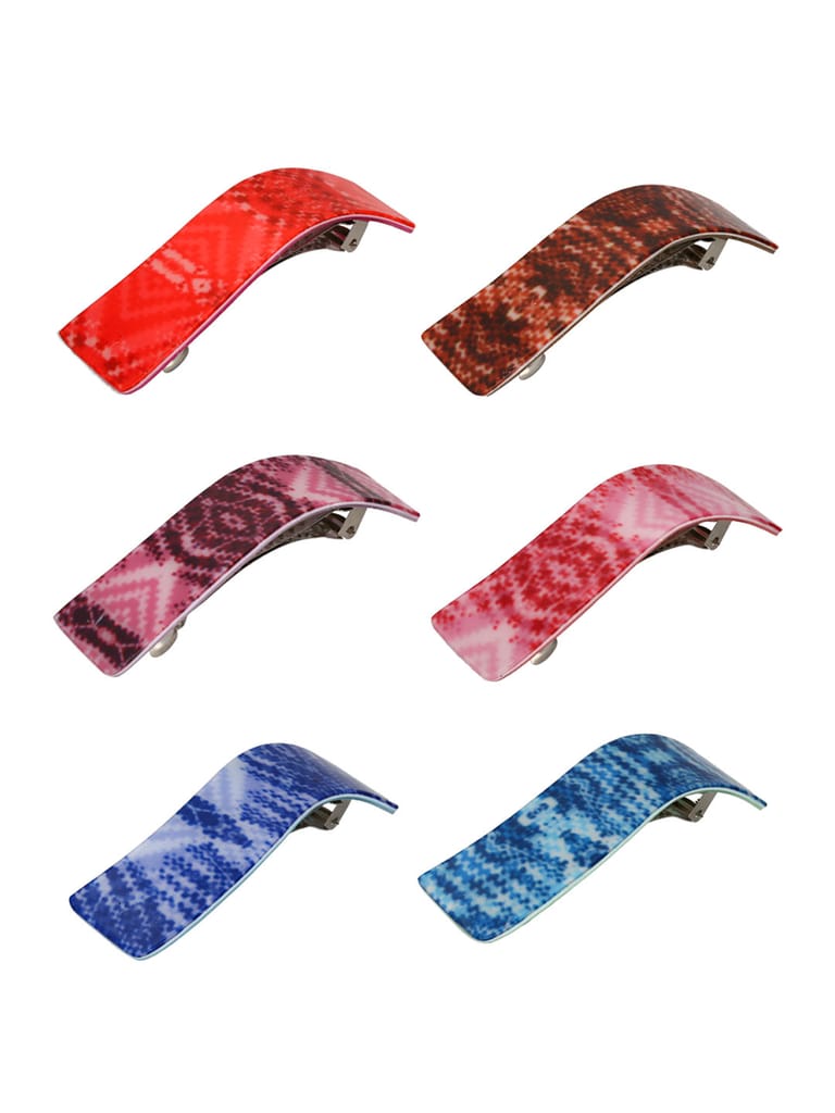Printed Hair Clip in Assorted color - CNB34083