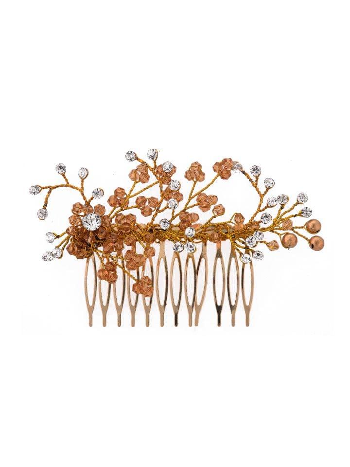 Fancy Comb in Rose Gold finish - CNB5246