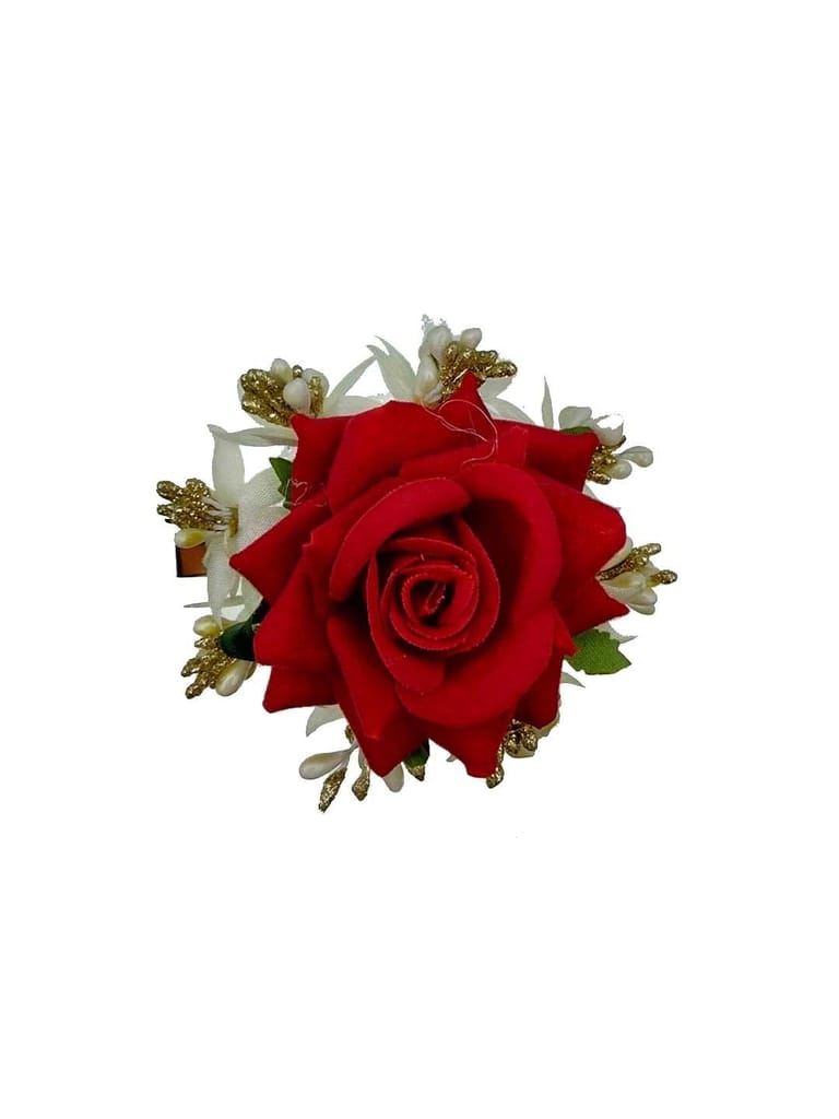 Floral / Flower Hair Clip in Red color - CNB10117