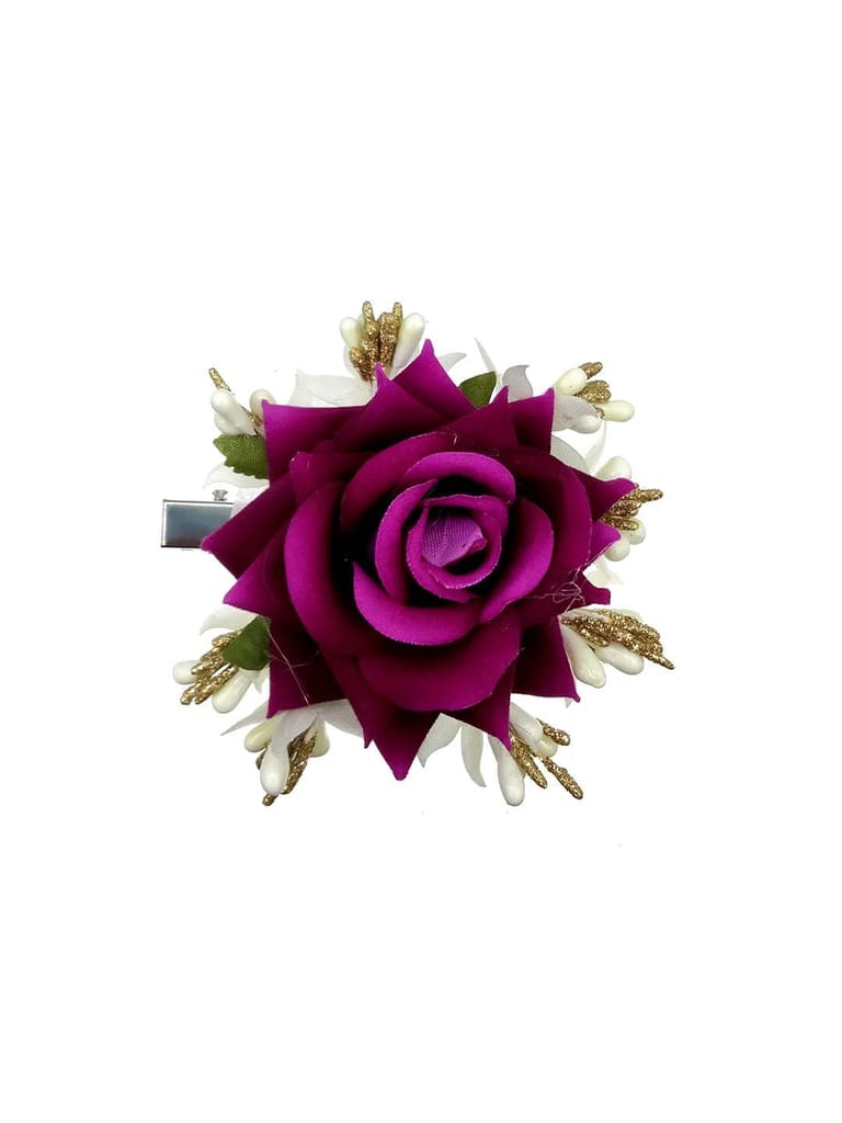 Floral / Flower Hair Clip in Purple color - CNB10121