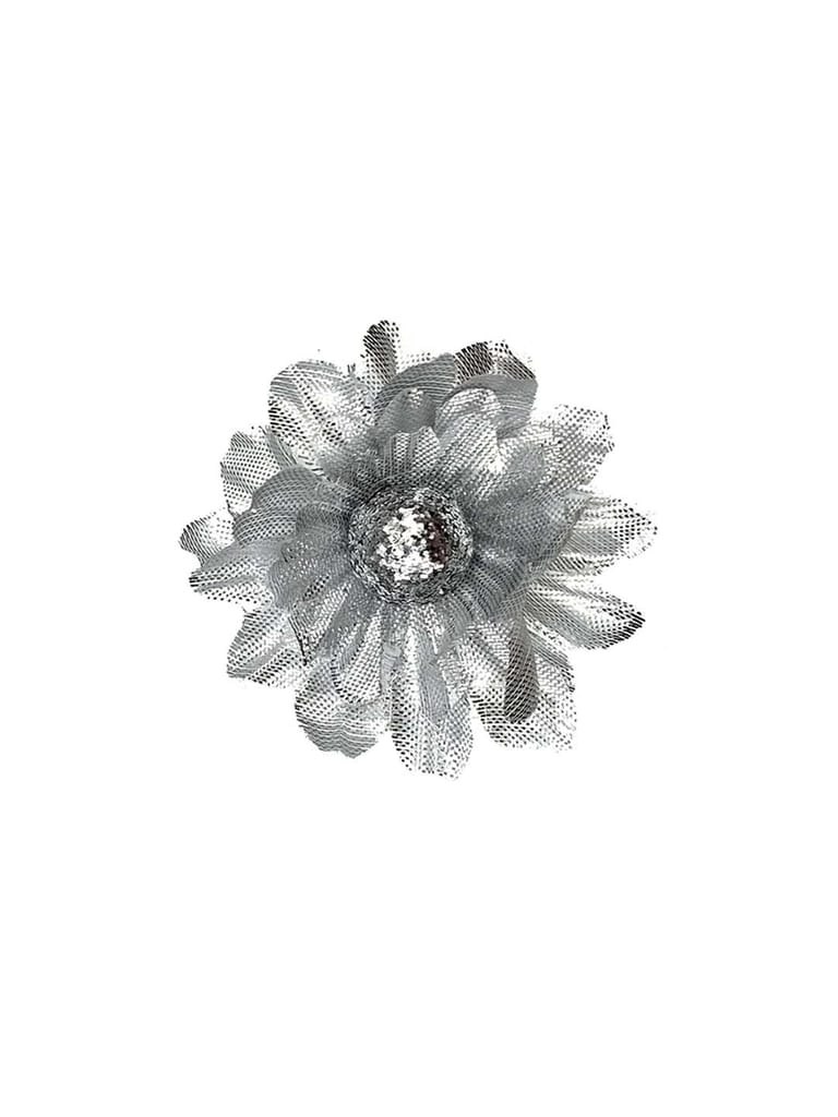 Floral / Flower U Pin in Silver color - CNB10126