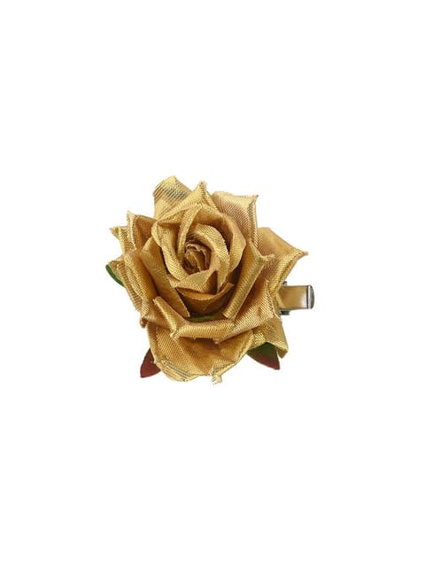 Floral / Flower Hair Clip in Gold color - CNB15948