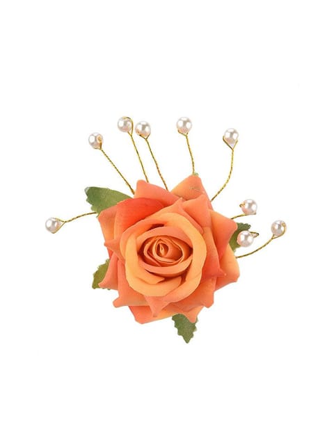 Floral / Flower U Pin in Orange color - CNB15969