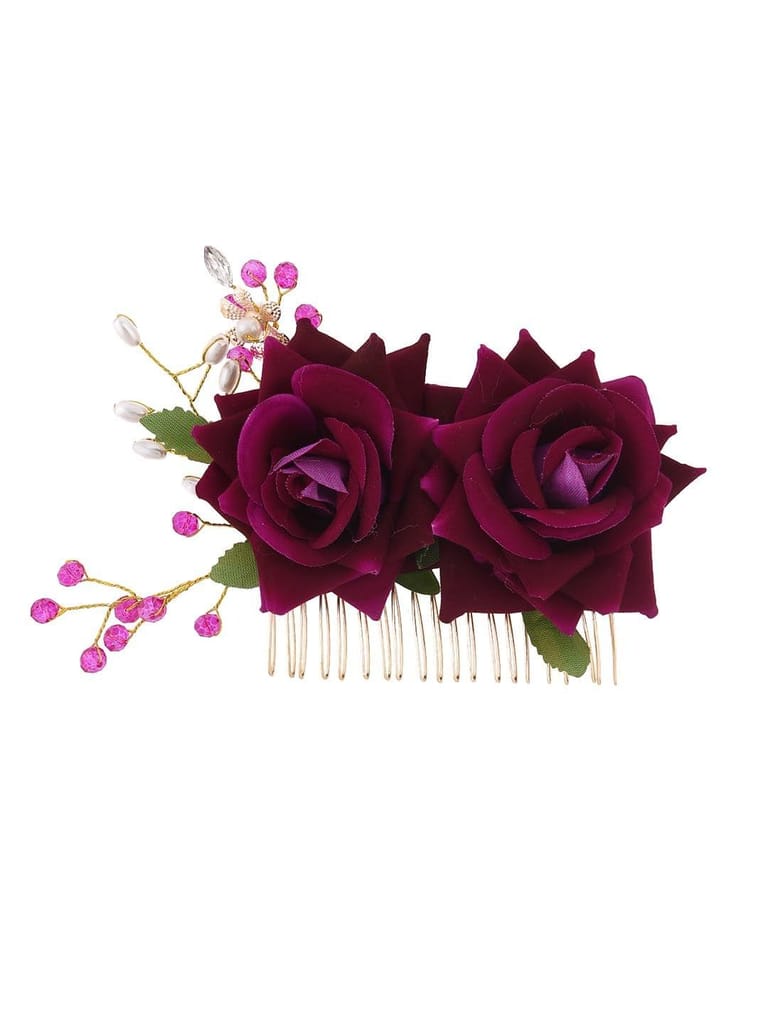 Floral / Flower Comb in Purple color - CNB10080