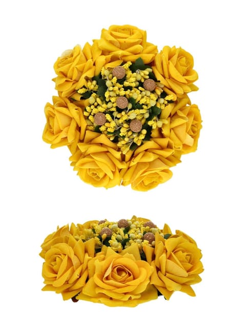 Floral / Flower Juda / Amboda in Yellow color - RAJ105A