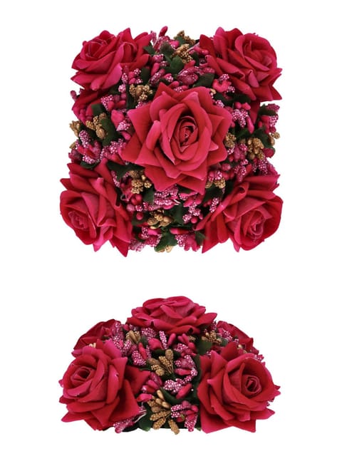 Floral / Flower Juda / Amboda in Rani Pink color - RAJ173C
