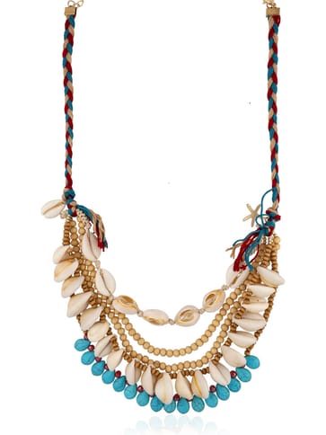 Western Mala in Sky Blue color and Gold finish - CNB33934