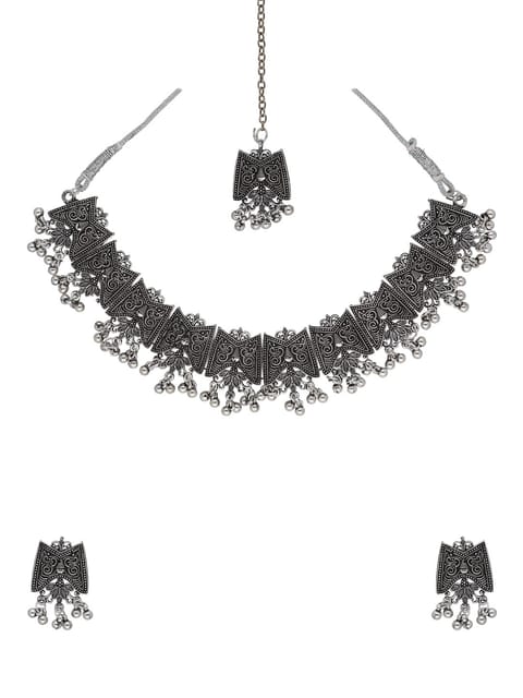 Necklace Set in Oxidised Silver finish - CNB33902