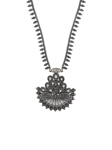 Oxidised Long Necklace Set in Black color - CNB33922