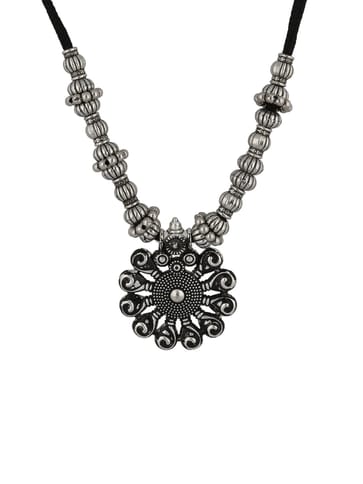Oxidised Long Necklace Set in Black color - CNB33927