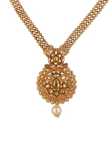 Antique Necklace Set in Gold finish - KOT5504