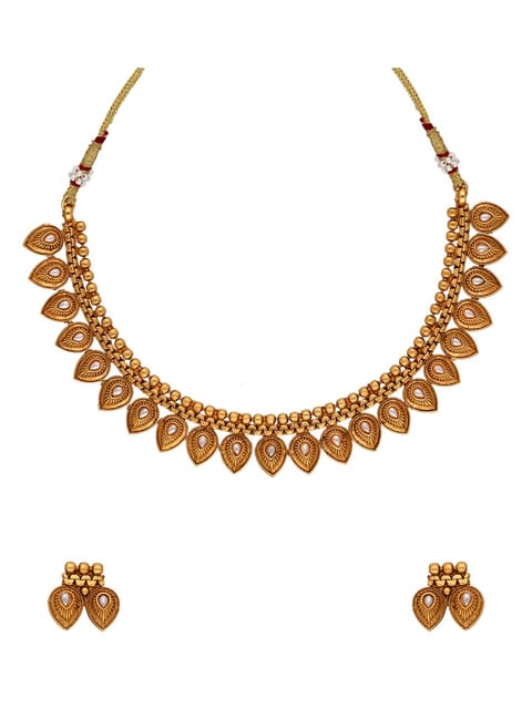 Antique Necklace Set in Gold finish - SSG1312