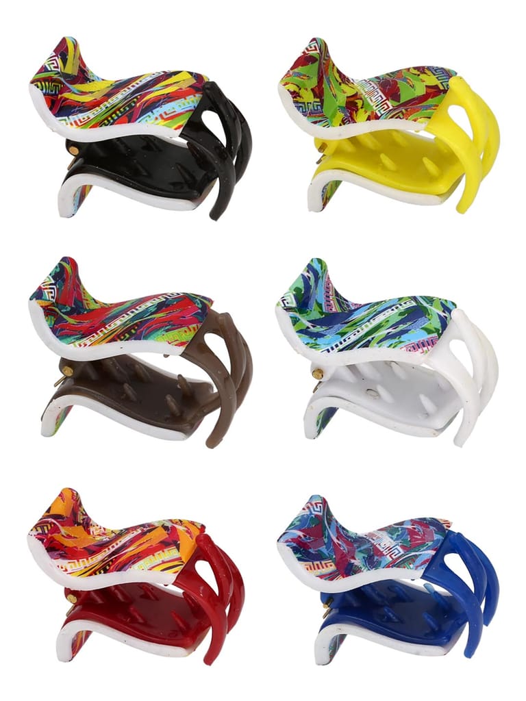 Printed Butterfly Clip in Assorted color - CNB34557