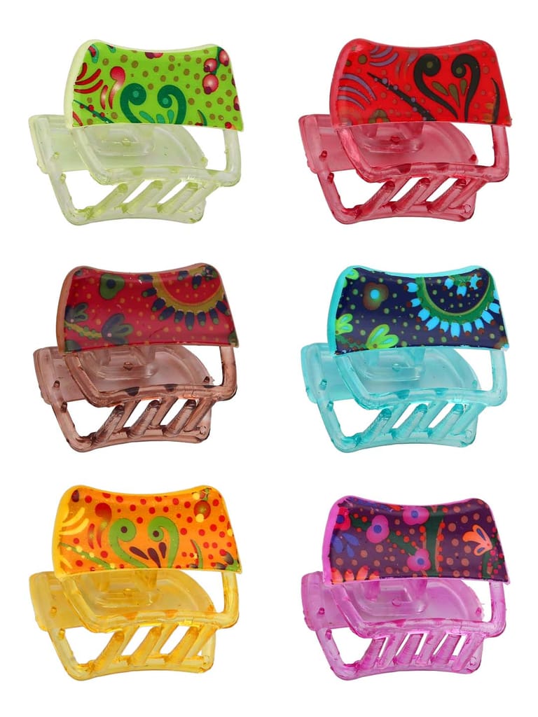 Printed Butterfly Clip in Assorted color - CNB34569