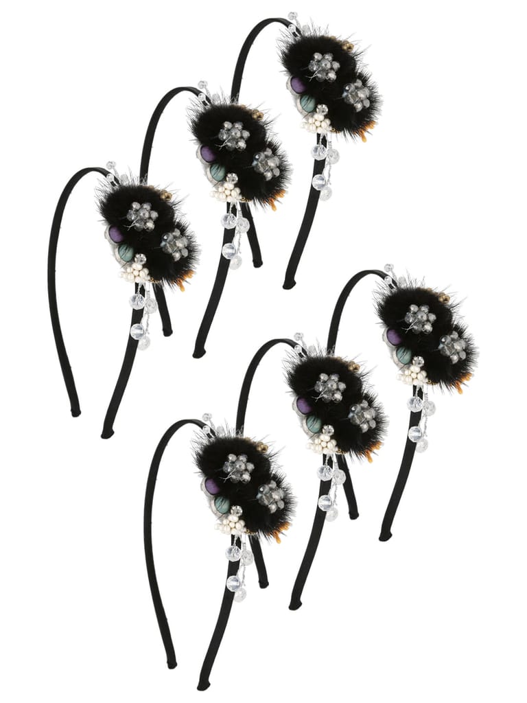 Fancy Hair Band in Black color - POO2051