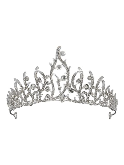 Fancy Crown in Rhodium finish - CNB34409