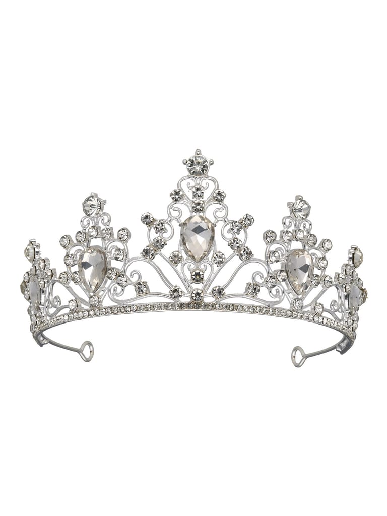 Fancy Crown in Rhodium finish - CNB34413