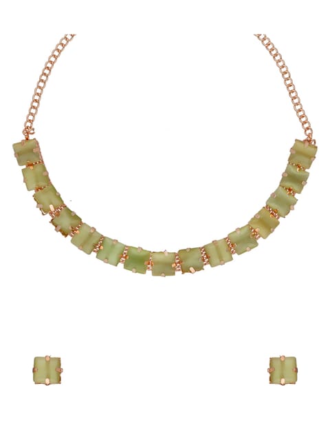 Western Necklace Set in Rose Gold finish - CNB34845