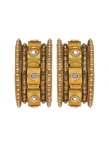 Traditional Chuda / Choora Bangles in Mehendi finish - VAX570