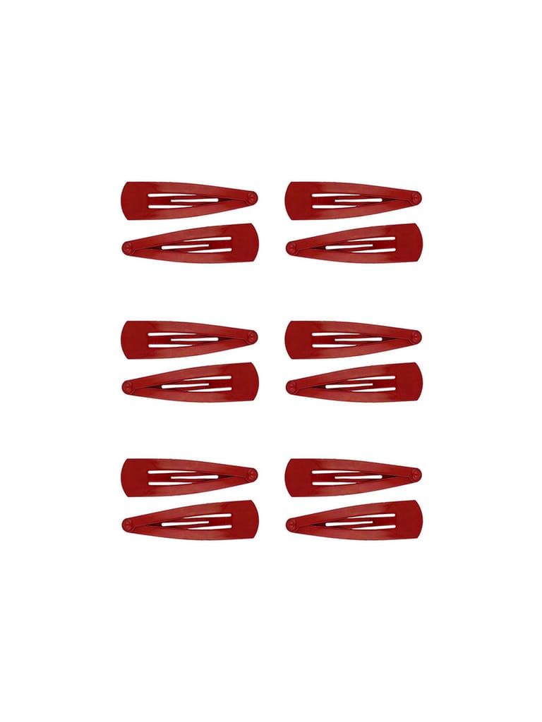 Plain Tik Tak Hair Pin in Red color - R1