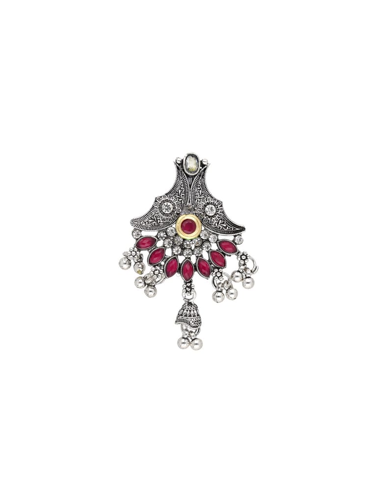 Antique Saree Pins in Oxidised Silver finish - CNB35161