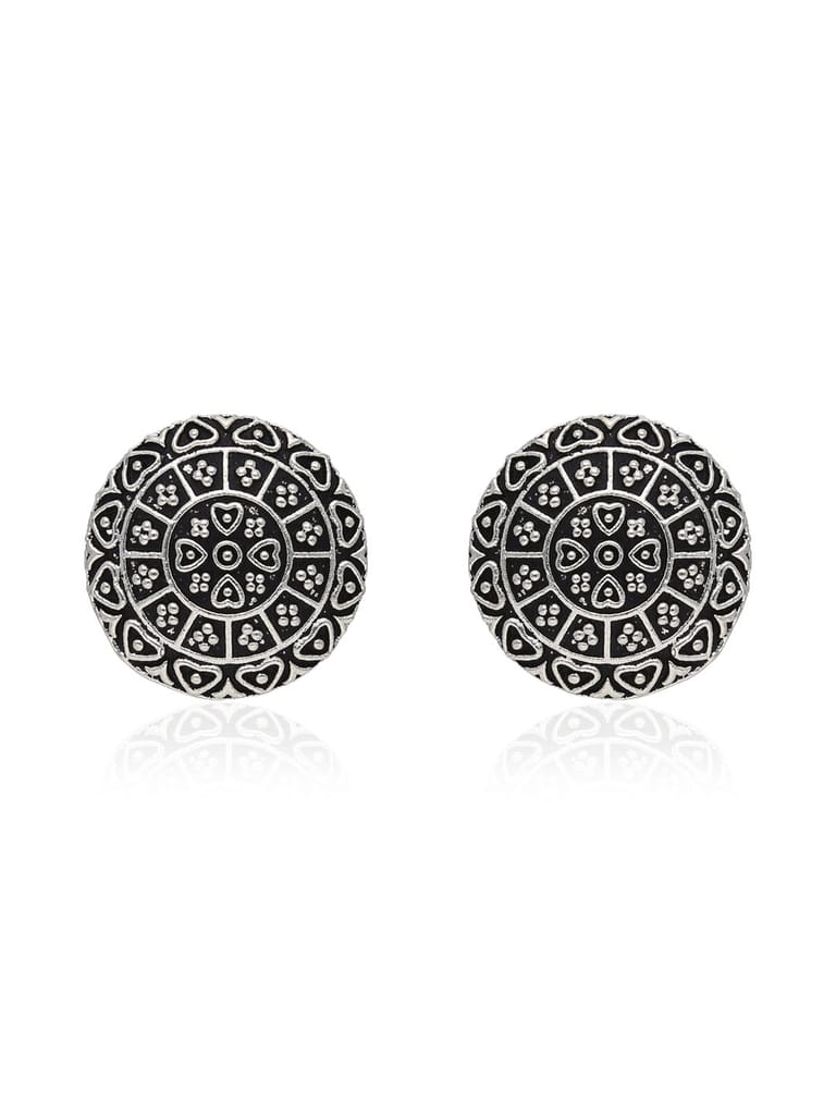 Tops / Studs in Oxidised Silver finish - SSA108