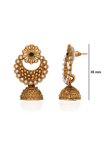 Antique Jhumka Earrings in Rajwadi finish - SSA131
