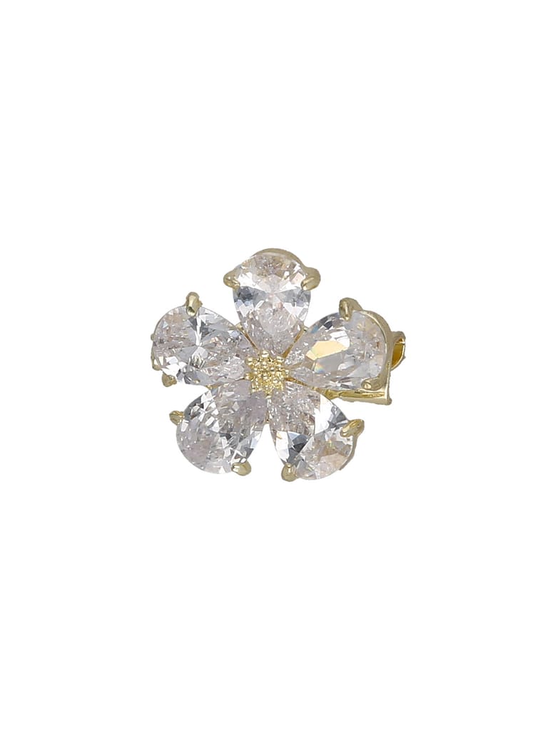 AD / CZ Brooch in Gold finish - CNB35918