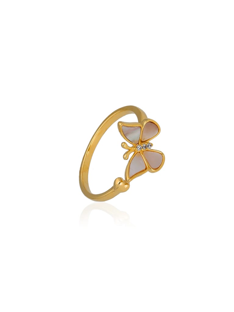 AD / CZ Finger Ring in Gold finish - CNB35974