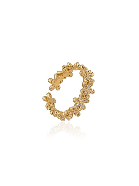 AD / CZ Finger Ring in Gold finish - CNB35977