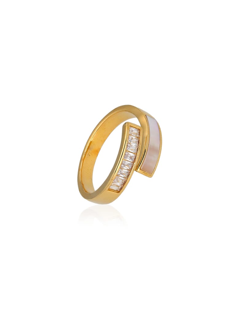 AD / CZ Finger Ring in Gold finish - CNB35979