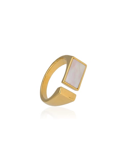 AD / CZ Finger Ring in Gold finish - CNB35980