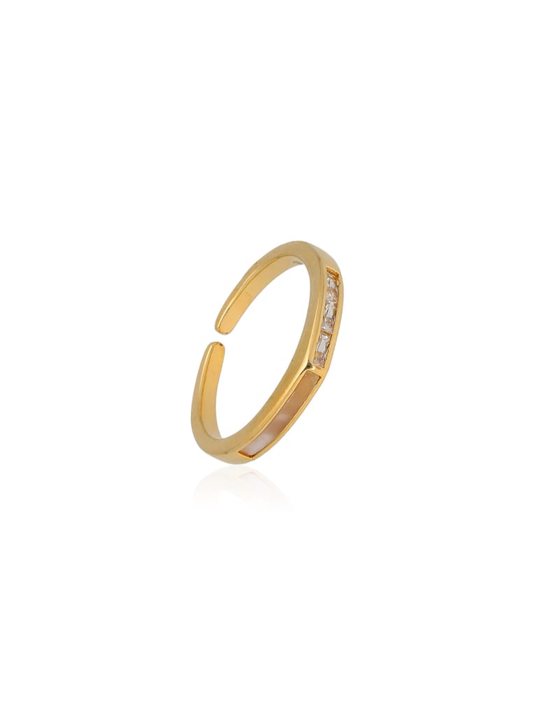 AD / CZ Finger Ring in Gold finish - CNB35982
