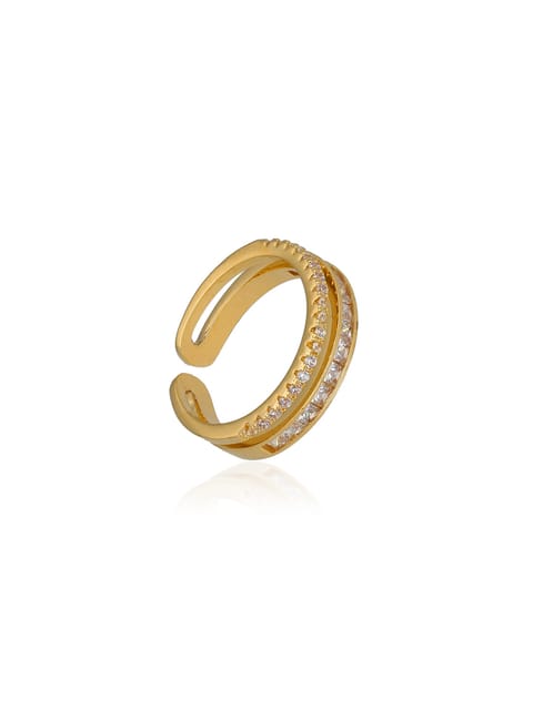 AD / CZ Finger Ring in Gold finish - CNB35983