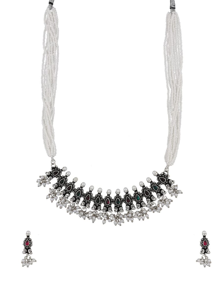 Necklace Set in Oxidised Silver finish - NS20150