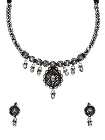 Necklace Set in Oxidised Silver finish- NS11080