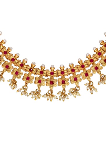 Antique Necklace Set in Gold finish - HG03
