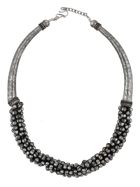 Traditional Necklace in Oxidised Silver finish - CNB35818