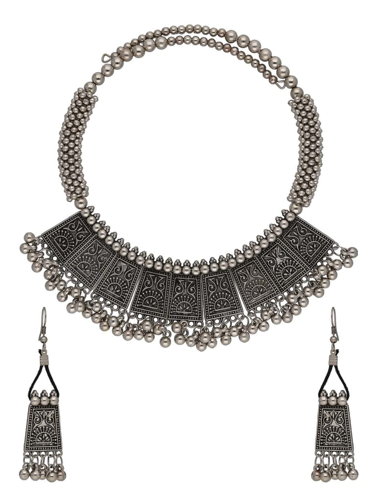 Necklace Set in Oxidised Silver finish - CNB35820