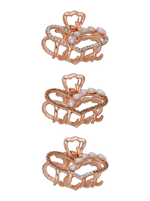 Fancy Butterfly Clip in Rose Gold finish - CNB35495